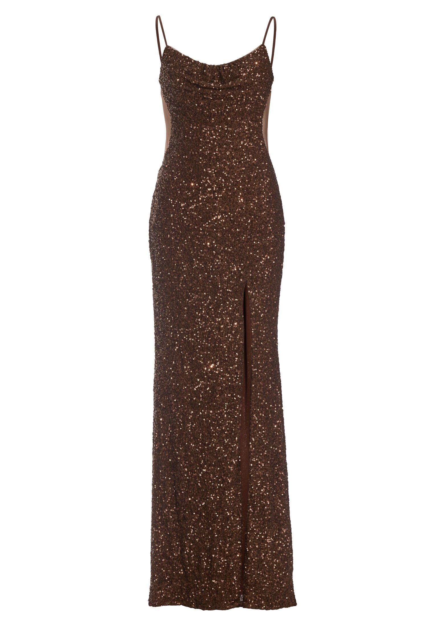 Slipdress mit transparenter Rückenpartie