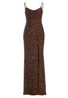 Slipdress mit transparenter Rückenpartie