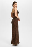 Slipdress mit transparenter Rückenpartie