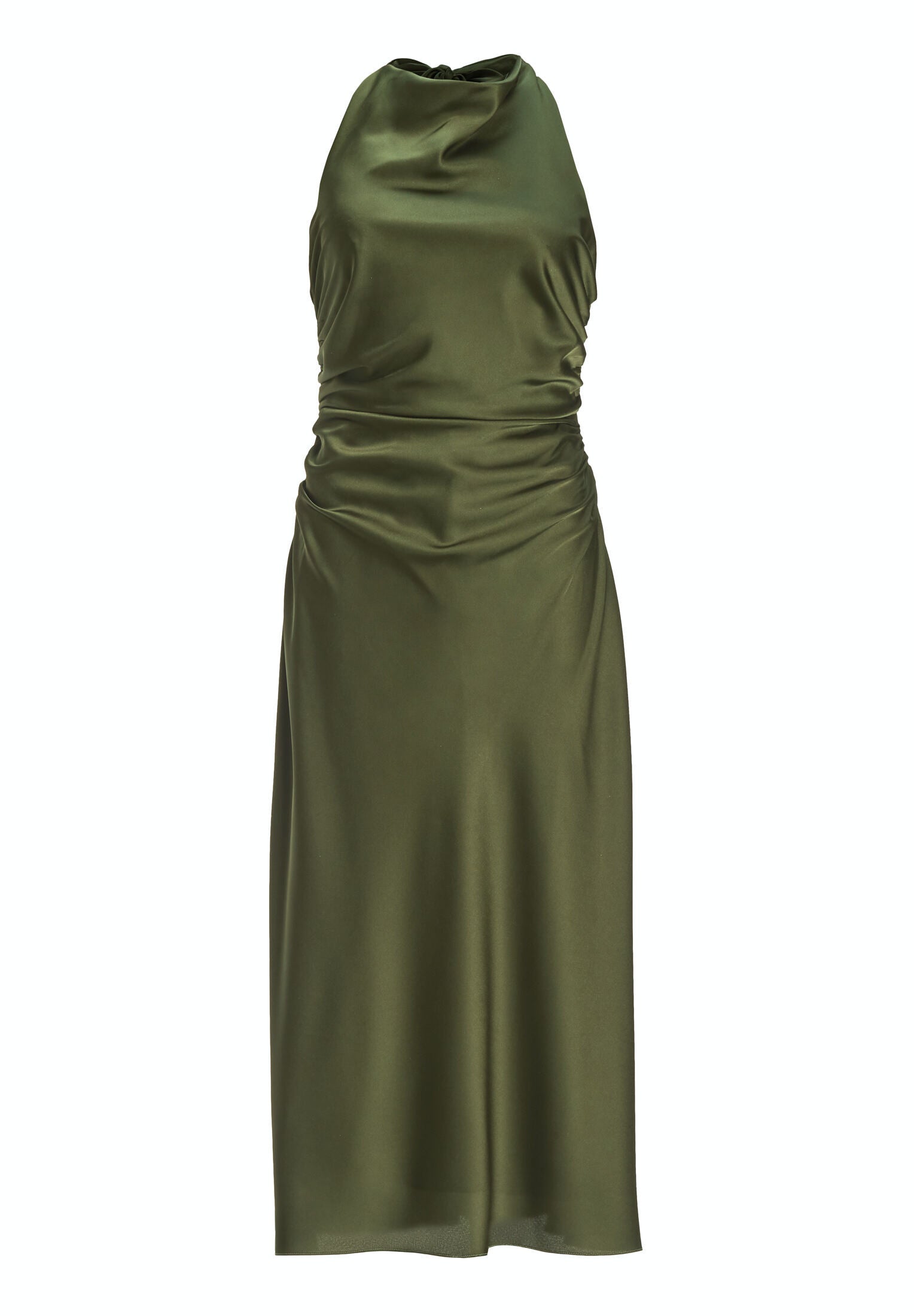 Midikleid aus Satin mit Rückenausschnitt
