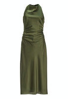 Midikleid aus Satin mit Rückenausschnitt