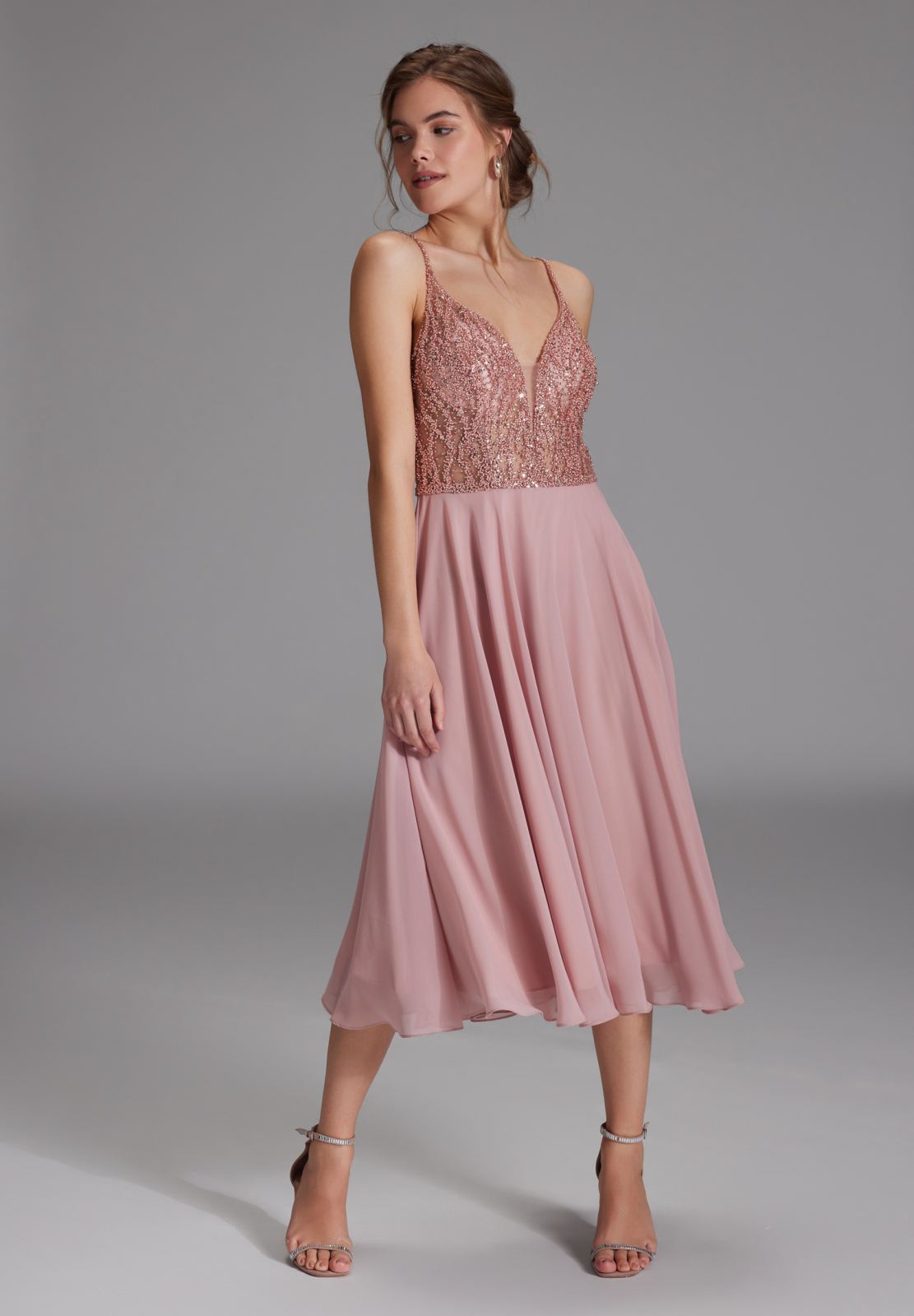 Paillettenbesticktes Cocktailkleid