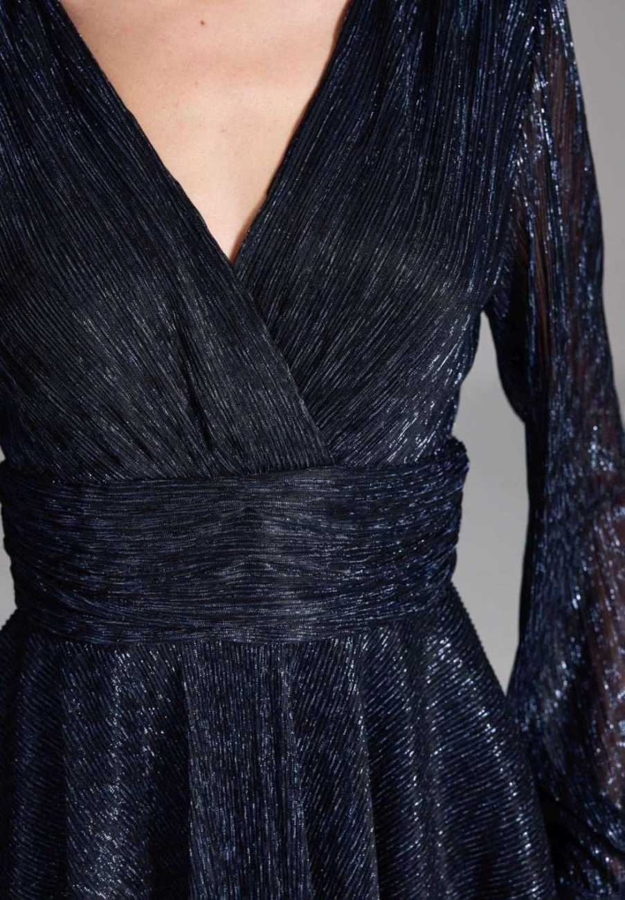 Kurzes Cocktailkleid aus Plissee Jersey