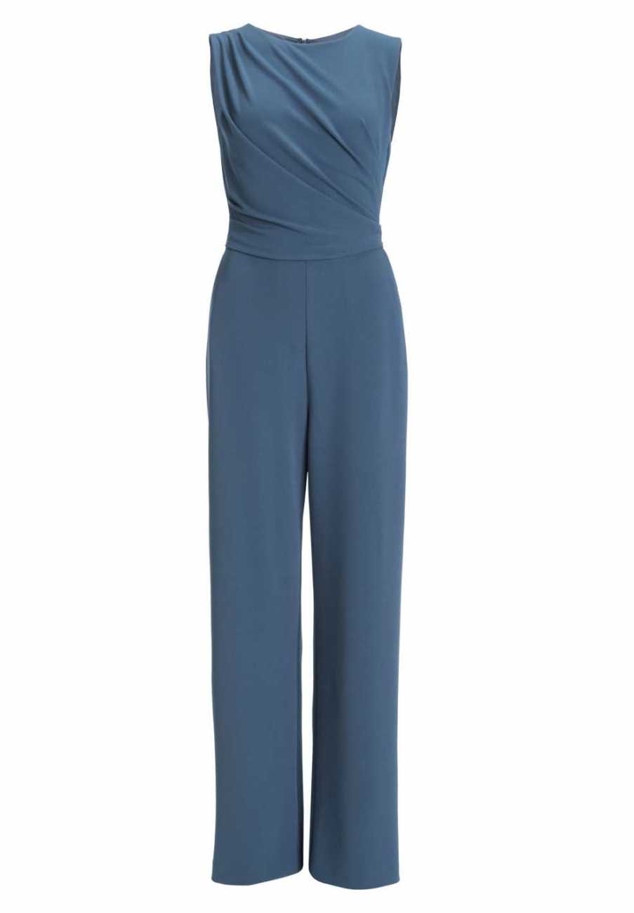 Jumpsuit aus Crepe Jersey mit Drapierung