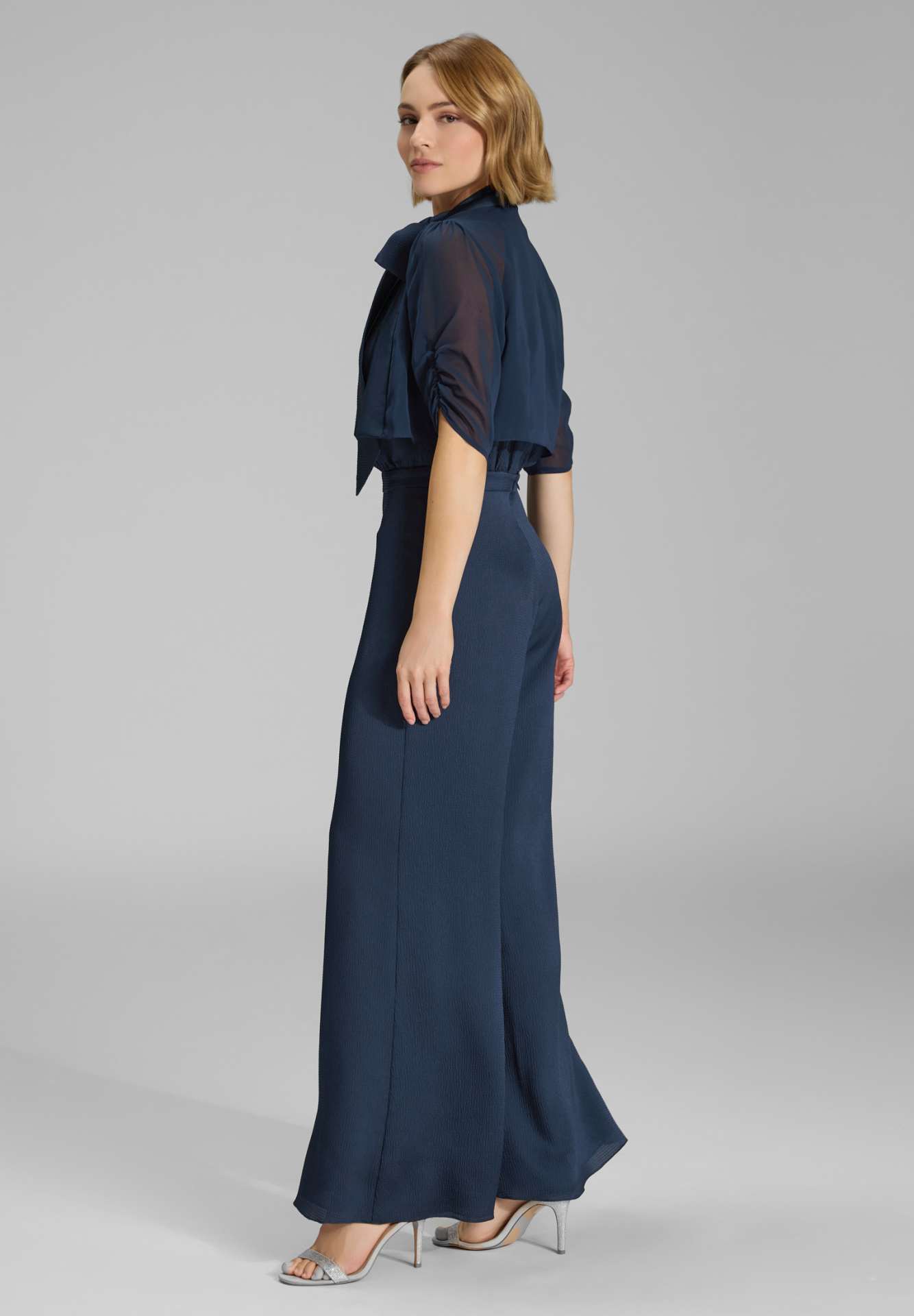 Chiffon Bolero mit Satin Blende