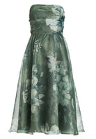 Korsage Kleid aus bedrucktem Organza