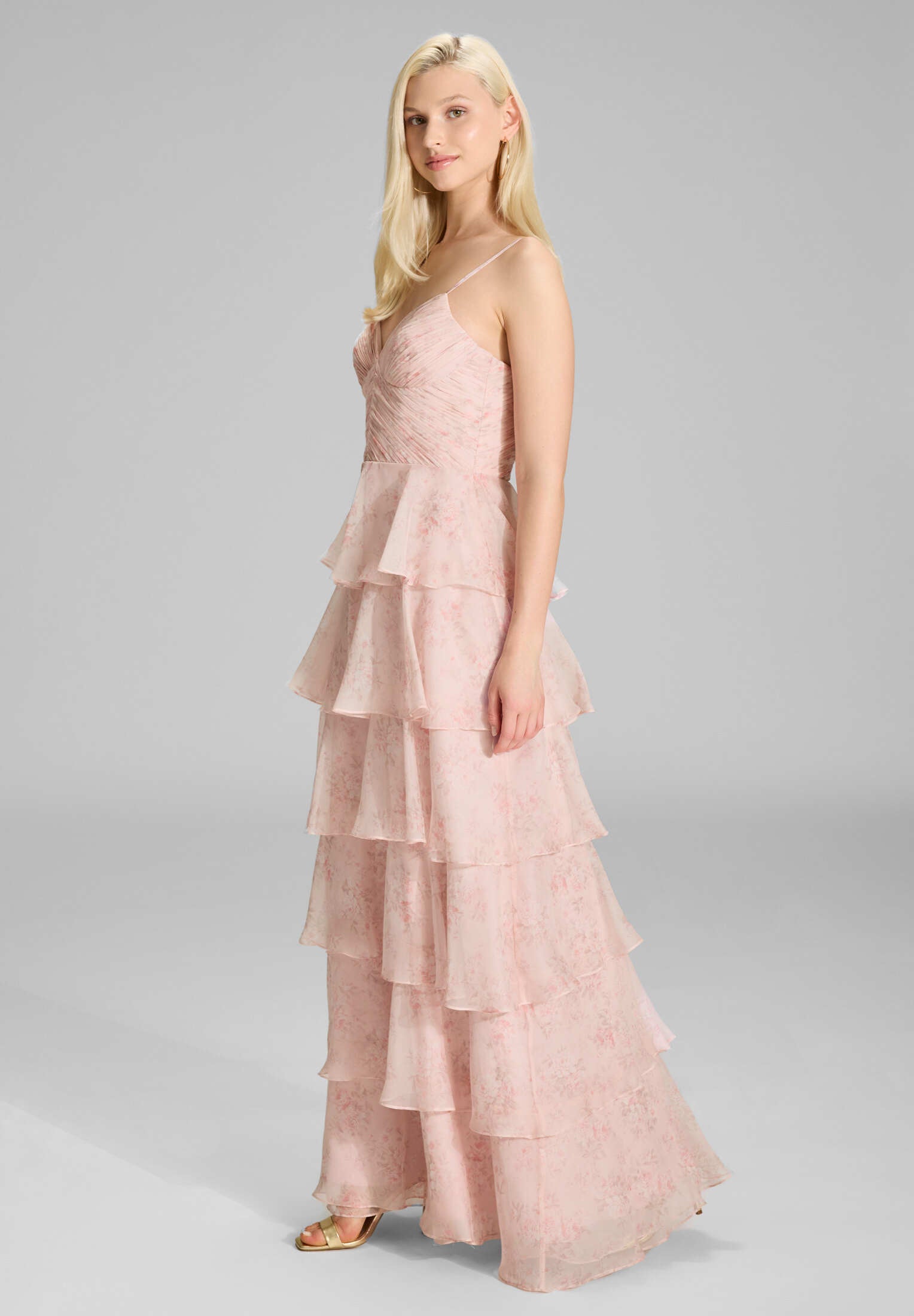 Volantkleid aus Chiffon