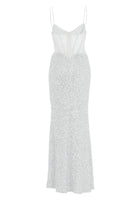 Slipdress mit transparenter Rückenpartie