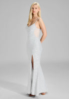 Slipdress mit transparenter Rückenpartie