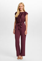 Jumpsuit aus Material-Mix