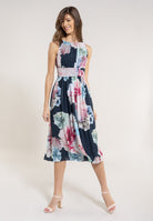 Cocktailkleid aus bedrucktem Chiffon