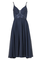 Cocktailkleid aus Materialmix