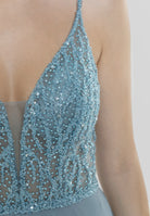 Cocktailkleid aus Materialmix