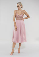 Cocktailkleid aus Materialmix