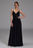 Abendkleid aus Materialmix black