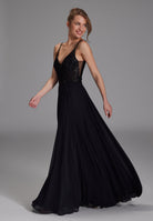 Abendkleid aus Materialmix
