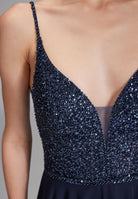 Abendkleid aus Materialmix