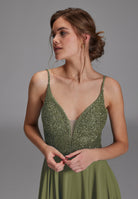 Abendkleid aus Materialmix