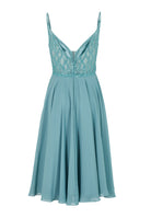 Cocktailkleid aus Materialmix