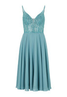 Cocktailkleid aus Materialmix