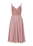 Cocktailkleid aus Materialmix