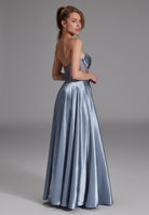 See-through-Corsagenkleid mit Ziersteinen