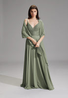 Stola aus Chiffon moss green One Size