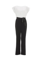 Jumpsuit aus Material-Mix