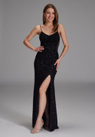 Slipdress mit transparenter Rückenpartie