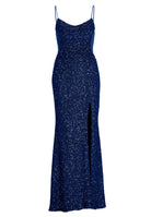 Slipdress mit transparenter Rückenpartie