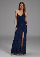 Slipdress mit transparenter Rückenpartie