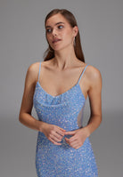 Slipdress mit transparenter Rückenpartie