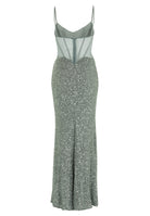 Slipdress mit transparenter Rückenpartie