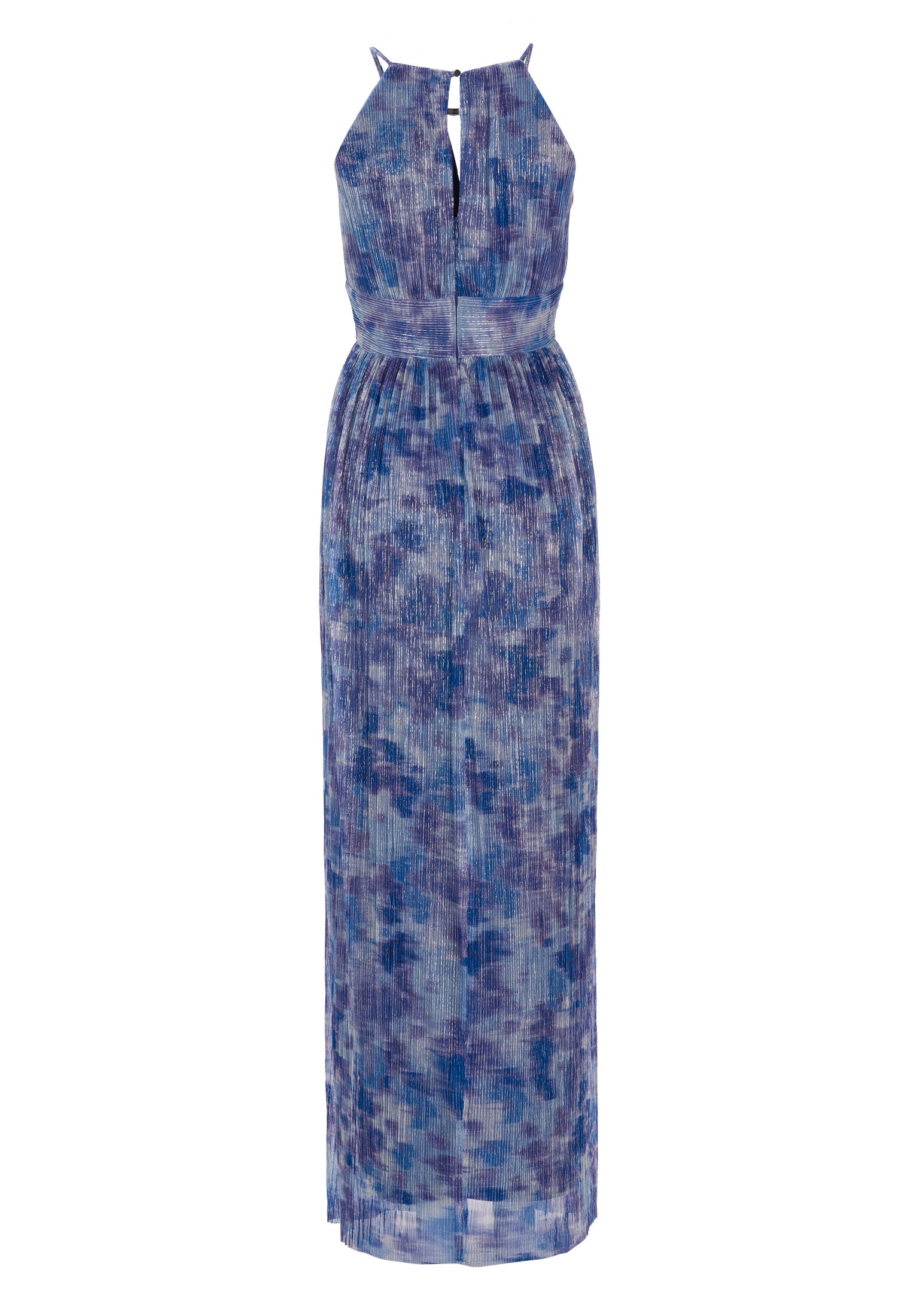 Abendkleid aus bedrucktem Plissee Jersey