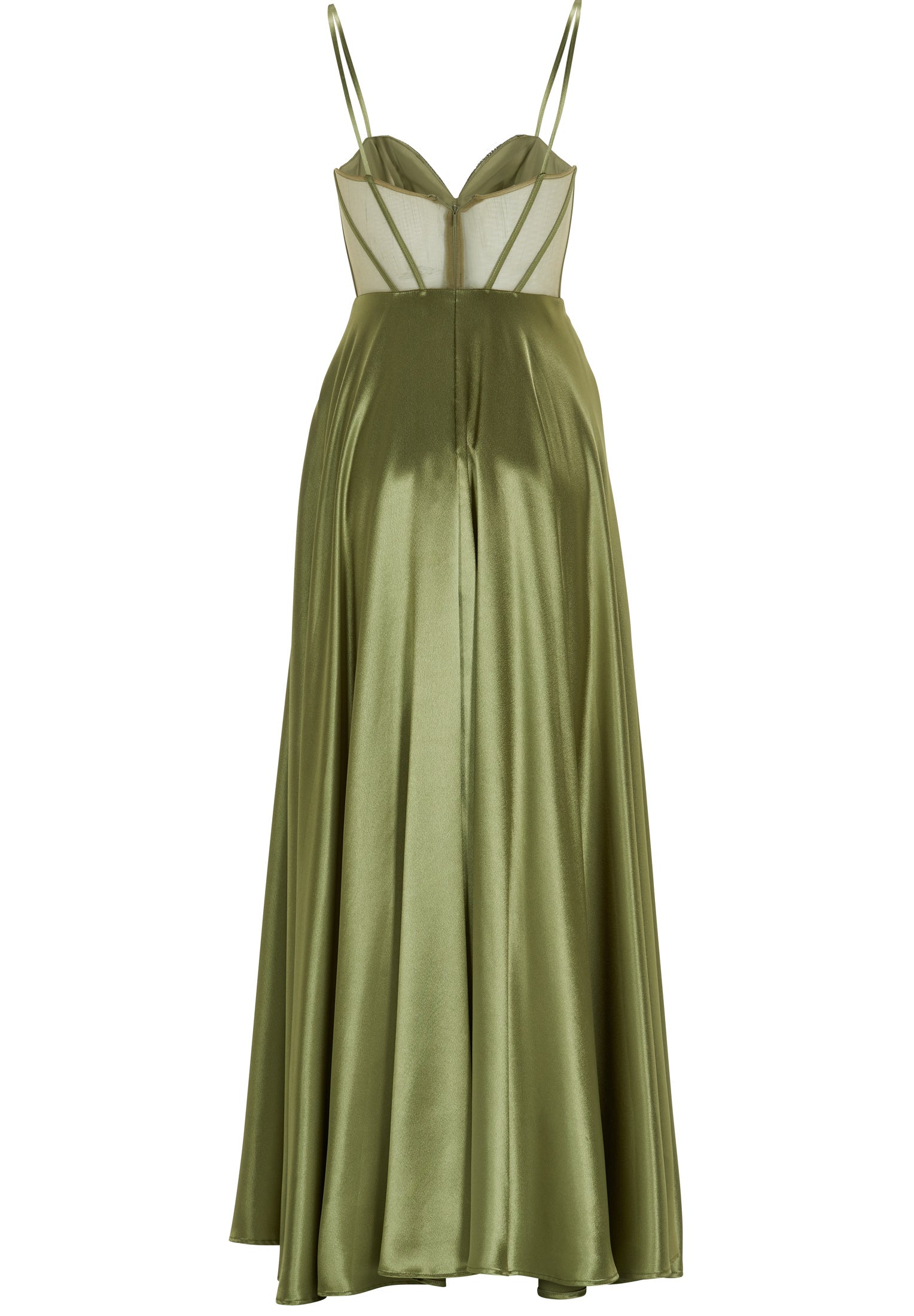 See-through-Corsagenkleid mit Ziersteinen