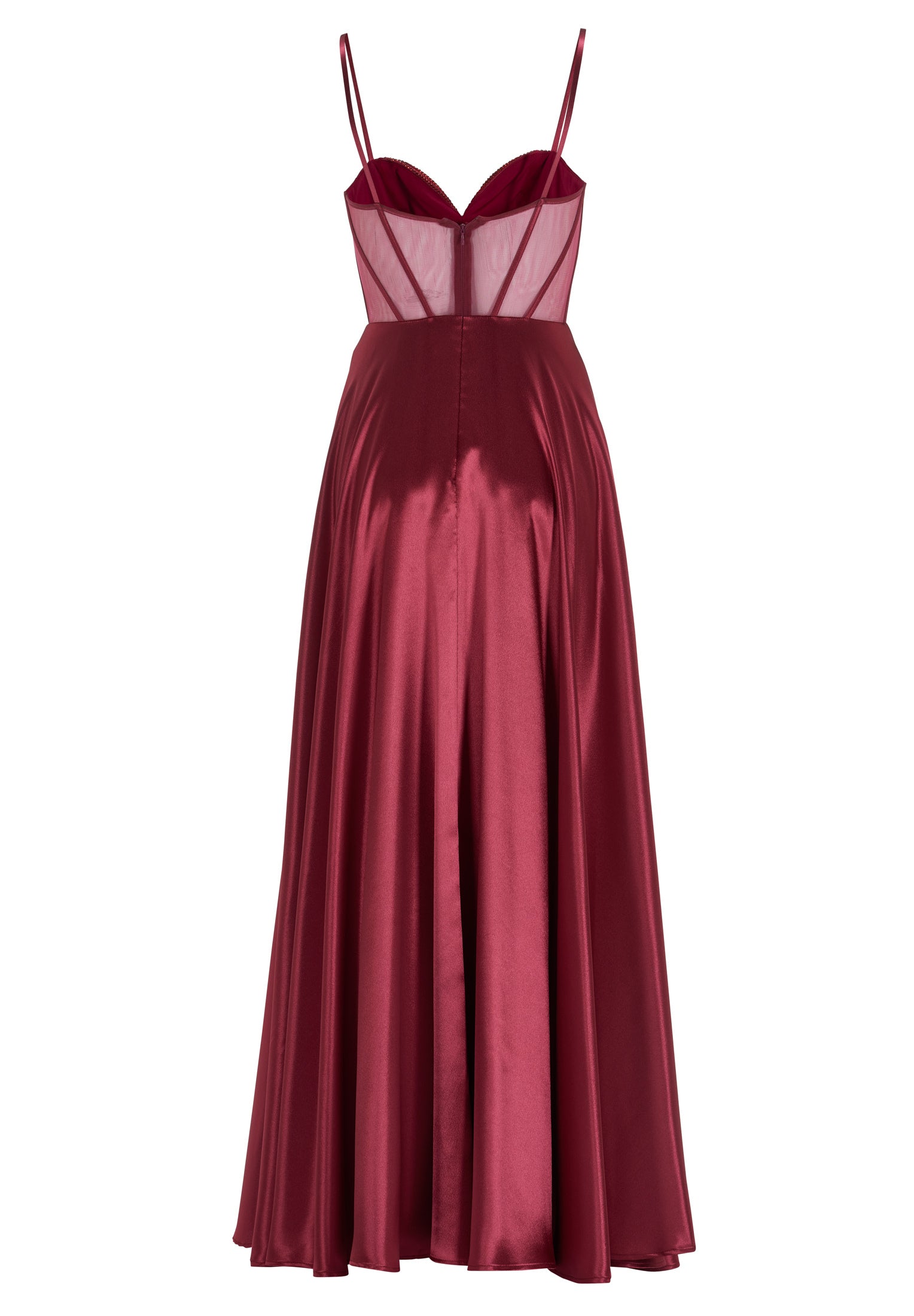 See-through-Corsagenkleid mit Ziersteinen