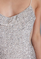 Slipdress mit transparenter Rückenpartie