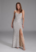 Slipdress mit transparenter Rückenpartie