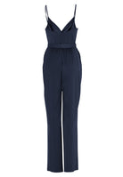 Satin Jumpsuit mit Bindegürtel