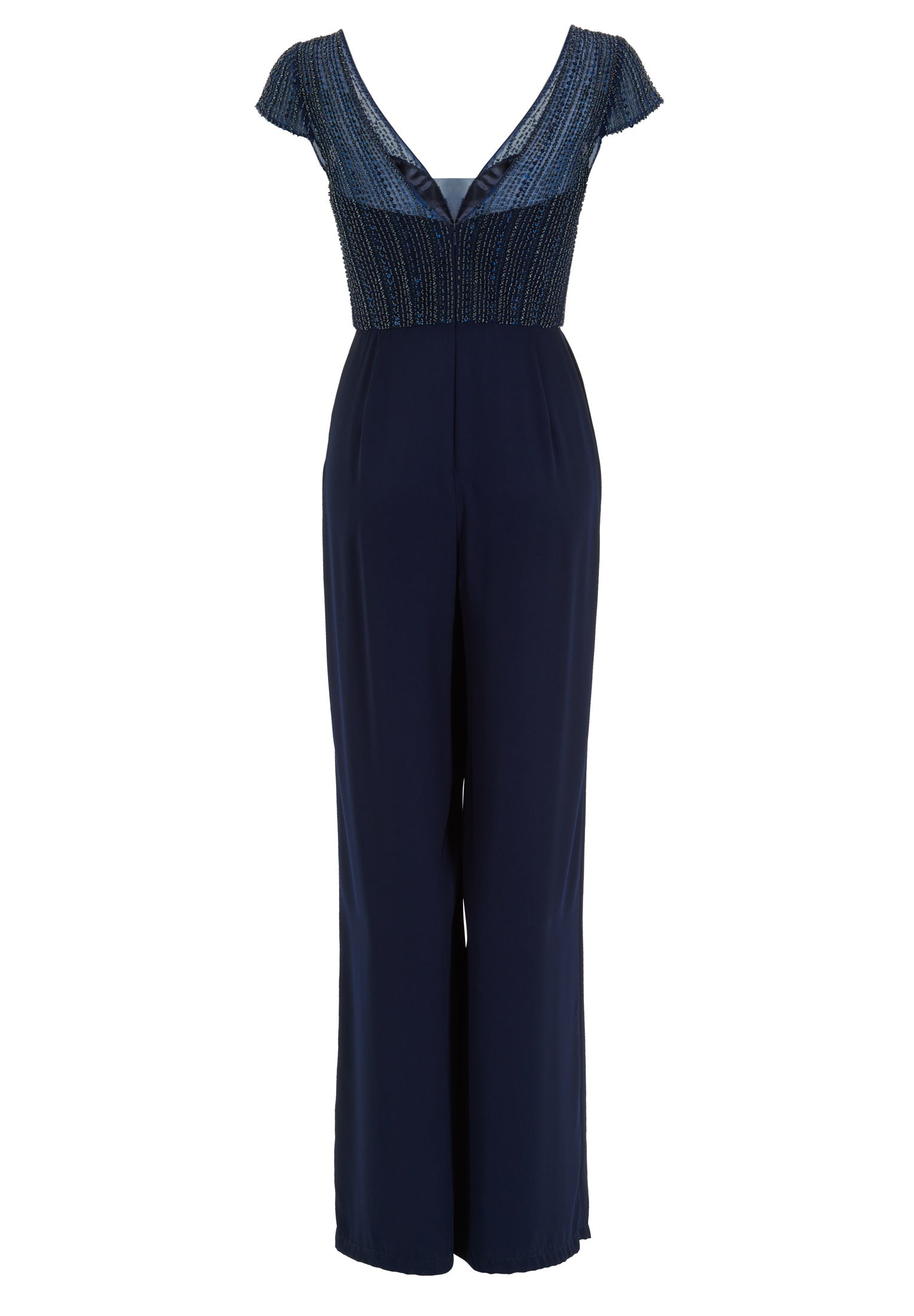 Jumpsuit mit Stickerei und kleinem Ärmelansatz