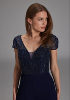 Jumpsuit mit Stickerei und kleinem Ärmelansatz