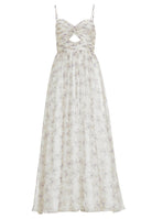 Fließendes Printkleid mit Cut-Out Detail