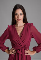 Chiffon Kleid in Wickel Optik