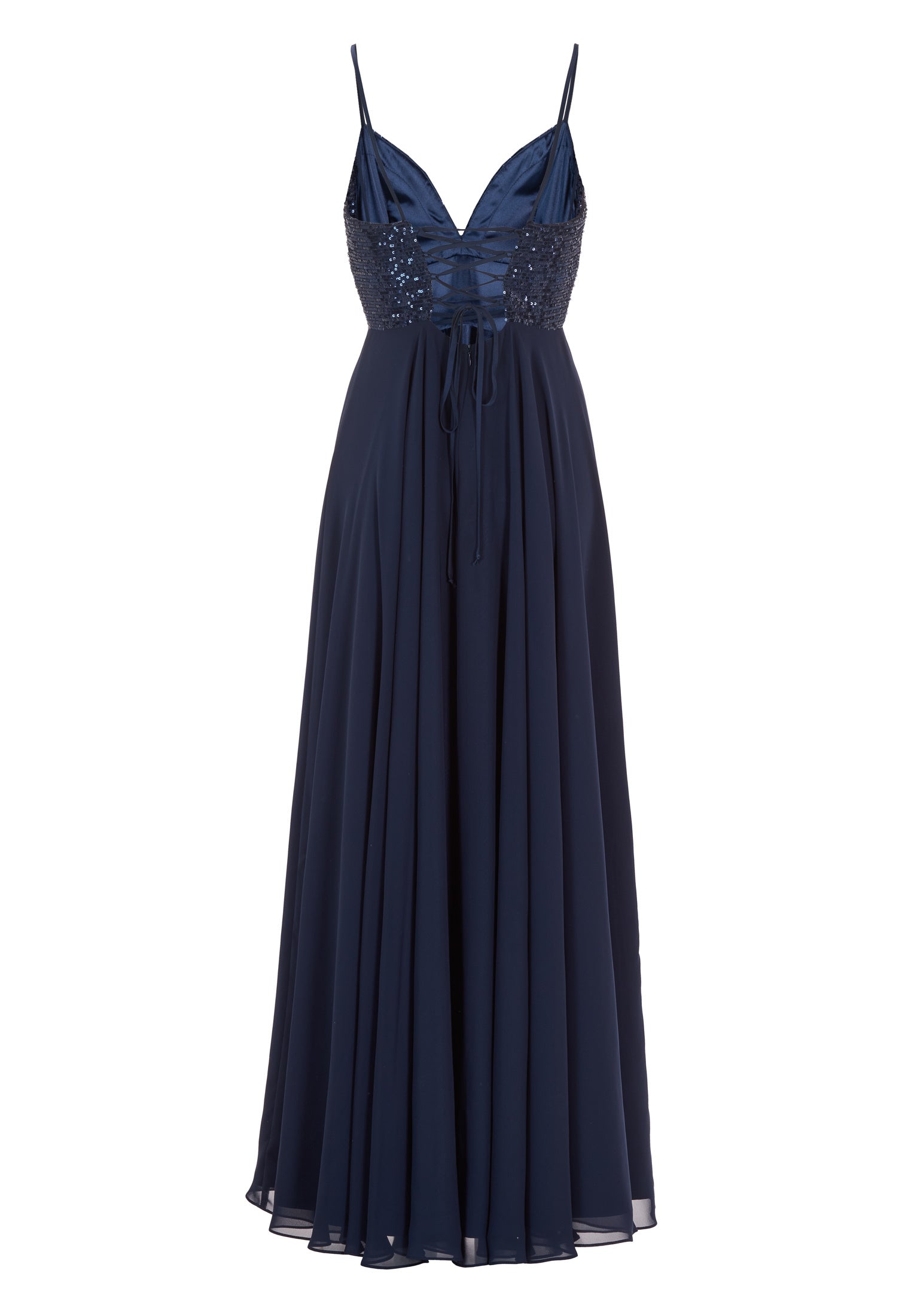 Abendkleid mit Schnür-Oberteil aus Paillette