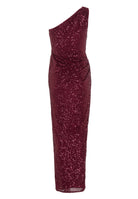 One Shoulder Abendkleid aus elastischer Paillette