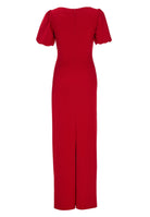 Abendkleid mit Puffärmeln aus Crepe Jersey