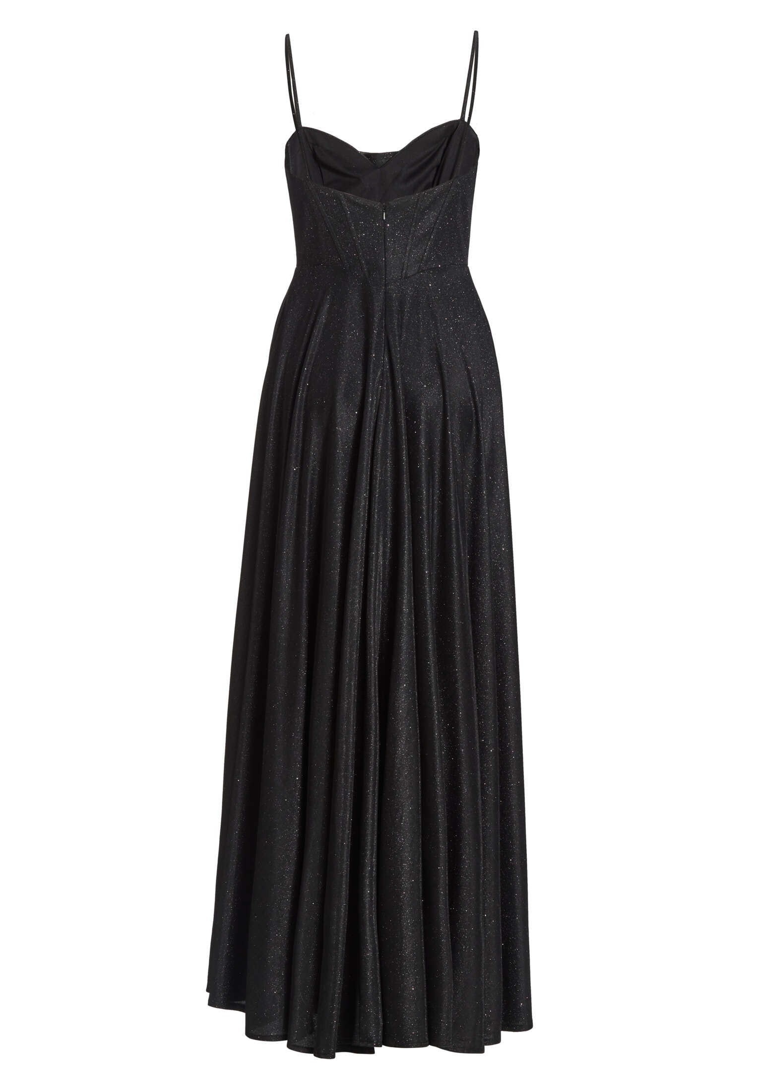 Schimmerndes Abendkleid mit Drapierung