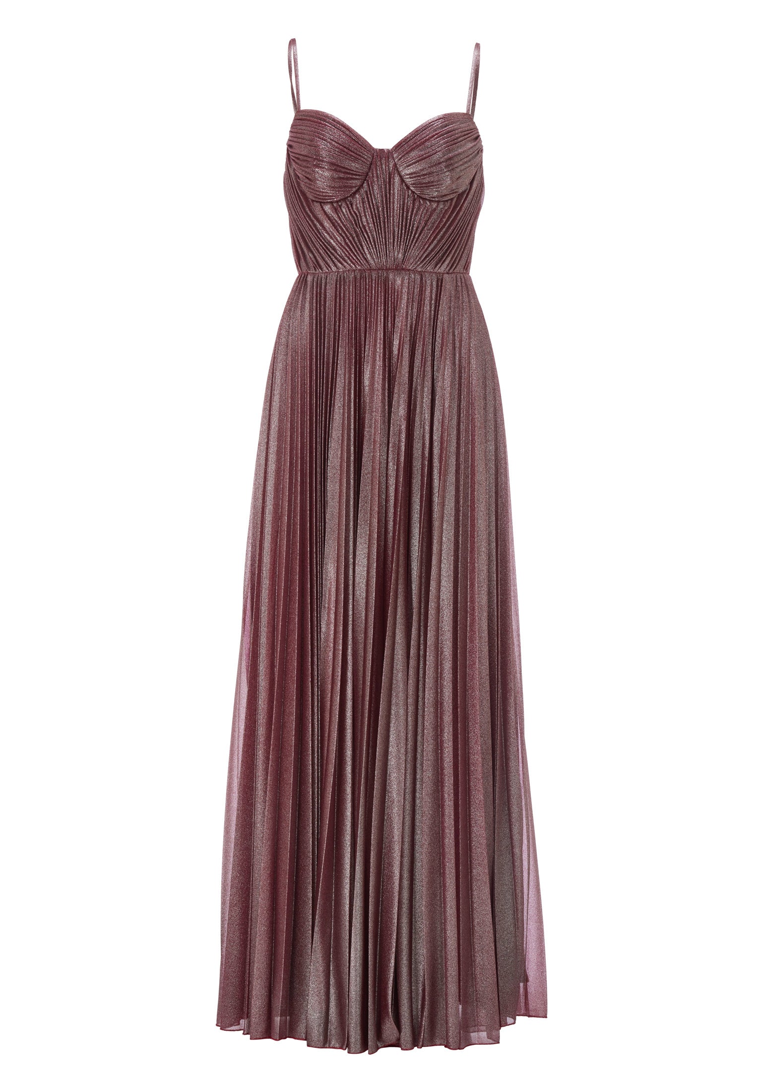 Schimmerndes Plisseekleid