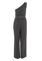 One Shoulder Jumpsuit mit Oberteil aus paillettenbesetzter Spitze
