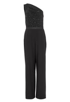 One Shoulder Jumpsuit mit Oberteil aus paillettenbesetzter Spitze